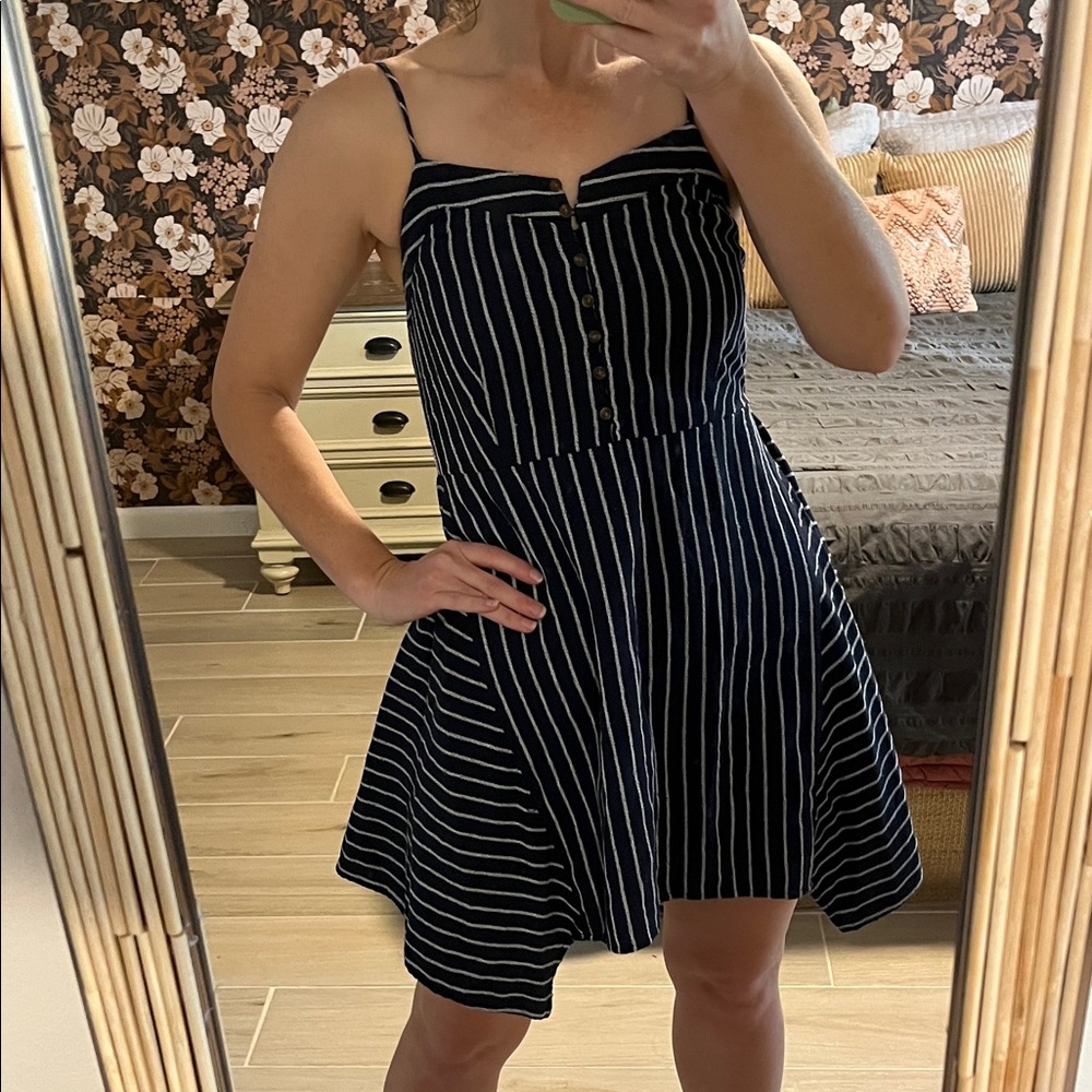 Universal Thread Navy and White Striped Mini Dress